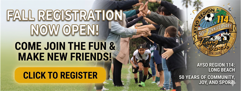 FALL REGISTRATION NOW OPEN